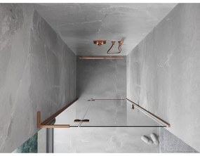 Mexen Mist-H L, 1-krídlové sprchové dvere ľavé 105 cm, číre sklo, medený matný profil, 8A5L-105-000-65-00-L