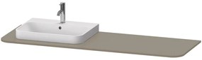 DURAVIT Happy D.2 Plus doska pre skrinku pod umývadlo (s jedným výrezom vľavo), 1600 x 550 x 16 mm, kameňovo šedá matná lakovaná, HP031HL9292