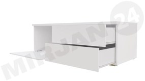 TV stolík Cleo XI Double, Farby: biela / šedý lesk
