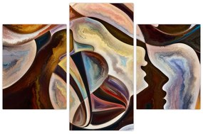 Obraz - Abstrakcia hláv (90x60 cm)