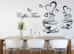 Nálepka do kuchyne čas na kávu 80 x 160 cm