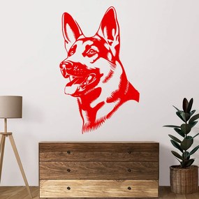 Veselá Stena Samolepka Nemecký ovčiak Farba: zelená, Veľkosť: 100 x 62 cm