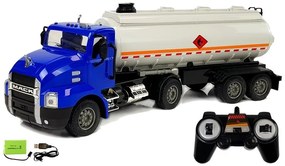 LEAN TOYS Kamión s cisternou na diaľkové ovládanie 2,4GHz 1:26 modro-biely