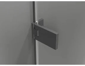 Mexen Lunar-F Duo, skladací sprchový kút 95 x 90 cm, 6mm číre sklo, grafitový profil, 836-095L-090P-95-00