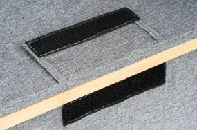 Úložný box G21 40 x 30 x 15 cm, bambusový s vekom, sivý