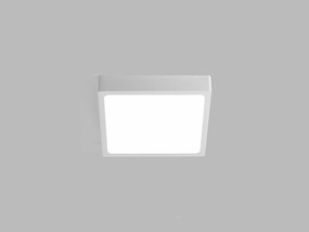 LED2 Prisadené stropné LED osvetlenie SLIM, 10W, teplá biela, štvorcové, biele