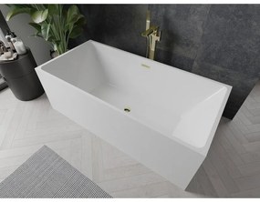Mexen Nita, voľne stojaca vaňa 170 x 80 cm, biela, zlatý lesklý prepad, 52091708000-50