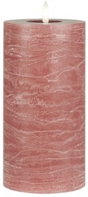 Ib Laursen LED sviečka Pillar Dark Malva 20 cm