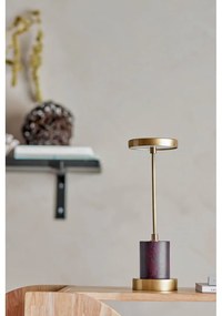 LED stmievateľná stolová lampa v zlatej farbe s kovovým tienidlom (výška 30 cm) Chico – Bloomingville