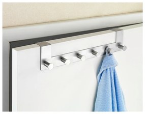 Závesný vešiak na dvere so 6 háčikmi v striebornej farbe Wenko Celano