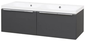 Mereo Mereo, Mailo, kúpeľňová skrinka s umývadlom z liateho mramoru 121 cm, chrómové madlo, MER-CN538M
