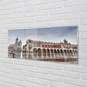 Obraz na akrylátovom skle Krakow kostol cloth dážď 120x60 cm