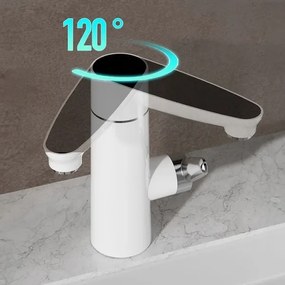 Prietokový ohrievač vody 3000W/230V IPX4 s LED displejom, biely