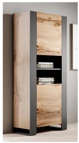 VITRÍNA MADEIRA DUB WOTAN + ANTRACIT 170 cm