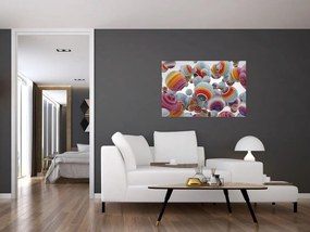 Obraz maľovaných gulí (90x60 cm)