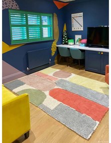 Prateľný ručne tkaný vlnený detský koberec 170x240 cm Abstract – Lorena Canals