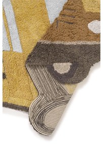 Okrovožltý prateľný/ručne tkaný bavlnený detský koberec 90x130 cm School Bus – Lorena Canals