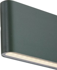 Moderné vonkajšie nástenné svietidlo tmavozelené 17,5 cm vrátane LED IP65 - Batt