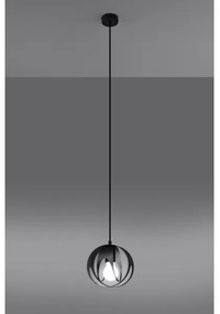 Sollux SL.1087 - Luster na lanku TULOS 1xE27/60W/230V čierna