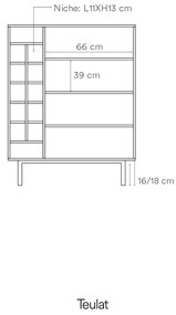 Komoda arista 3 dverová červená 85 x 110 MUZZA