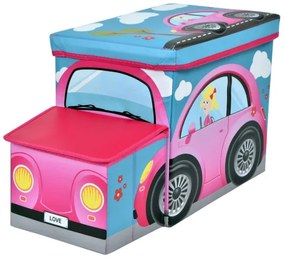 Taburetka v tvare autíčka ružová