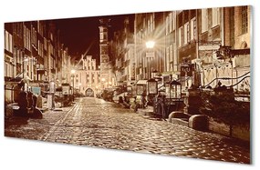 Nástenný panel  Gdańsk Staré Mesto Nočné 100x50 cm