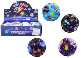 LEAN TOYS Loptička s jamkami 7cm - vesmír