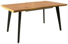 Rozkládací jídelní stůl Fresno 120/180 cm dub přírodní/černý