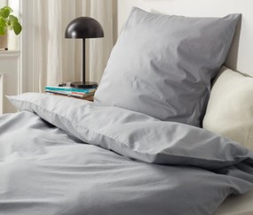 Posteľná bielizeň z perkálu, štandardná veľkosť, sivá