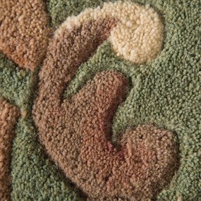 Zelený vlnený koberec Flair Rugs Aubusson, 75 × 150 cm