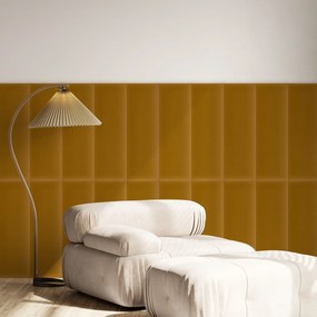 Zamatový čalúnený panel - Obdĺžnik - 90x30cm Farba: Medovožltá
