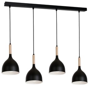 Luster na lanku NOAK WOOD 4xE27/60W/230V