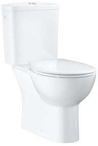 GROHE Bau Ceramic WC misa kombi Rimless, s nádržkou a softclose WC sedátkom, spodný odpad, hlboké splachovanie, 364 x 701 x 772 mm, alpská biela, 39346000