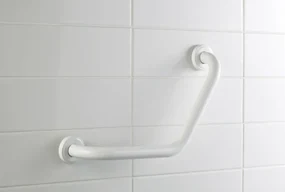 Erga HANDICAP "PRO", zahnuté madlo 220x220 mm, 25mm, biela, ERG-04776