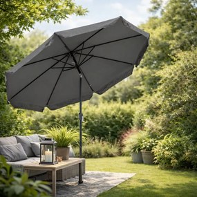 Veľký záhradný slnečník s naklápaním - 300 cm zelená