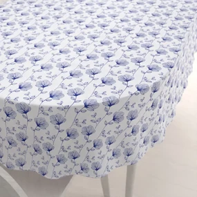 Biante Bavlnený oválny obrus Sandra SA-254 Modré poľné kvety 100x160 cm