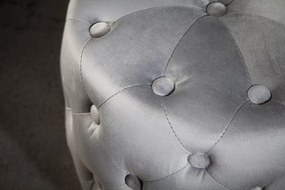 Taburetka moderná baroková 35cm šedá zlatá