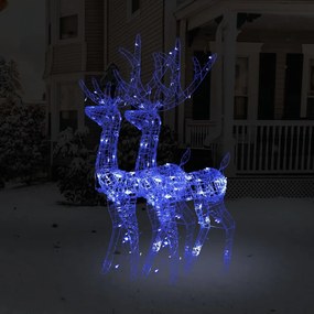Akrylové soby vianočné ozdoby 2 ks 120 cm modré 3154348