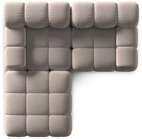 Svetlohnedá zamatová modulárna rohová pohovka (variabilná) Bellis – Micadoni