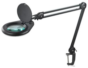 LED Stolná lampa s lupou LED/9W/230V čierna
