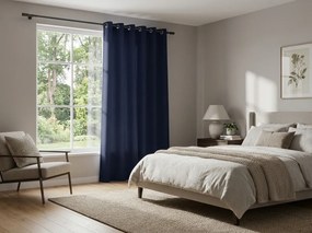 Tmavomodrý záves OXFORD 140x250 cm Zavesenie: Riasiaca páska