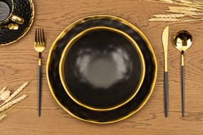 Keramická súprava tanierov Lissa Black Gold 2ks