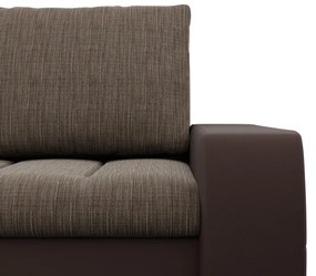 Rohová rozkladacia sedačka AURORA ľavá hnedá / cappuccino