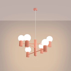 Luster Halo, 6x biele sklenené tienidlo, p