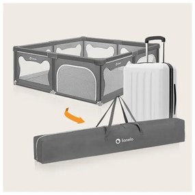 Lionelo - Hracia ohrádka WILLOW XL šedá