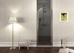 Gelco Gelco, ANTIQUE sprchové dvere 800mm, číre sklo, pravé, bronz, svetlý odtieň, GQ1380RCL
