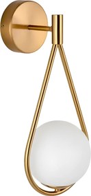 Toolight Toolight, nástenné svietidlo 1xE27, G094-1W, zlatá-biela, OSW-09719
