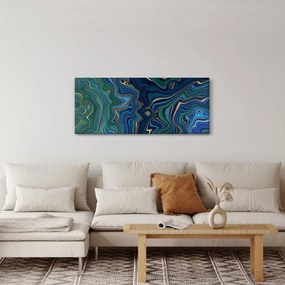 Obraz - Zeleno-modrý mramor (120x50 cm)