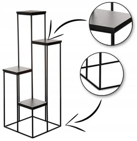 Stojan na kvety KASKADA 110x40 čierna