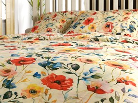 Krepové obliečky FLOREEN krémové Rozmer obliečky: 70 x 90 cm | 140 x 200 cm